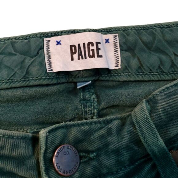 Paige Jeans Size 28 Skyline Ankle Peg Skinny Jeans Stretch Faded Green Fading - Picture 5 of 7